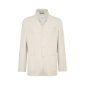 Blazer officier simple boutonnage cachemire écru