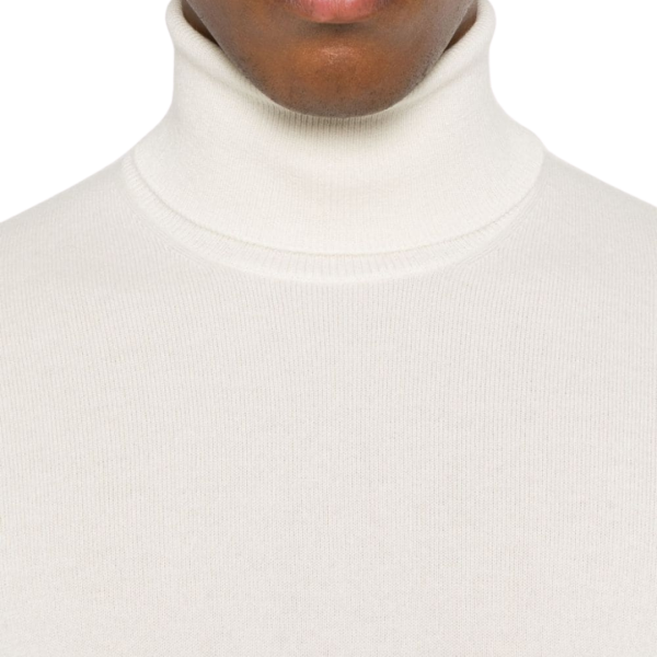 Pull col roulé BRUNELLO CUCINELLI cachemire écru