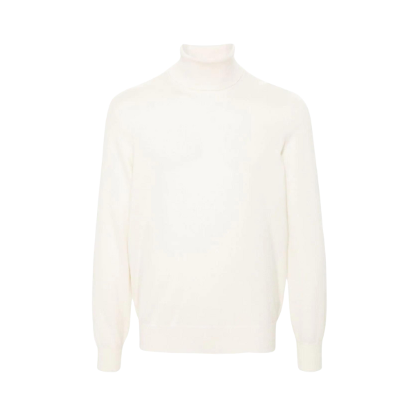 Pull col roulé BRUNELLO CUCINELLI cachemire écru