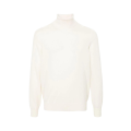 Pull col roulé cachemire écru