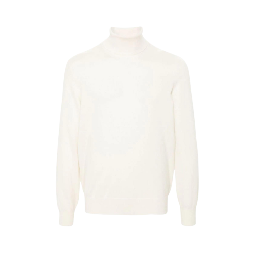 Pull col roulé BRUNELLO CUCINELLI cachemire écru