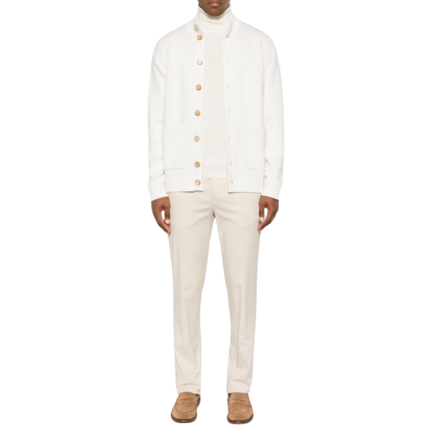 Pull col roulé BRUNELLO CUCINELLI cachemire écru