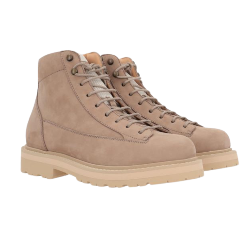 BOOTS LACETS DAIM BEIGE