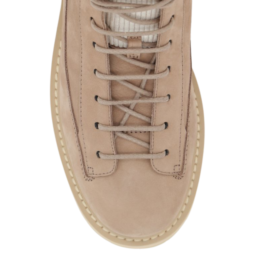 BOOTS LACETS DAIM BEIGE