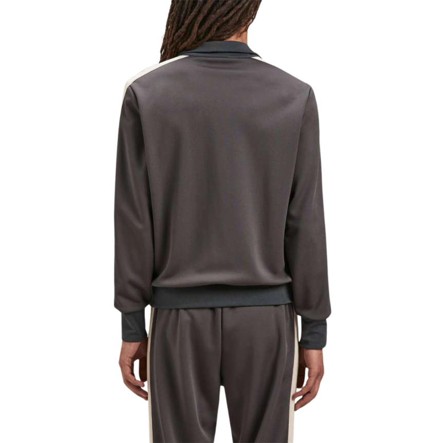 Veste de survêtement PALM ANGELS zippée nylon gris bande blanche logo