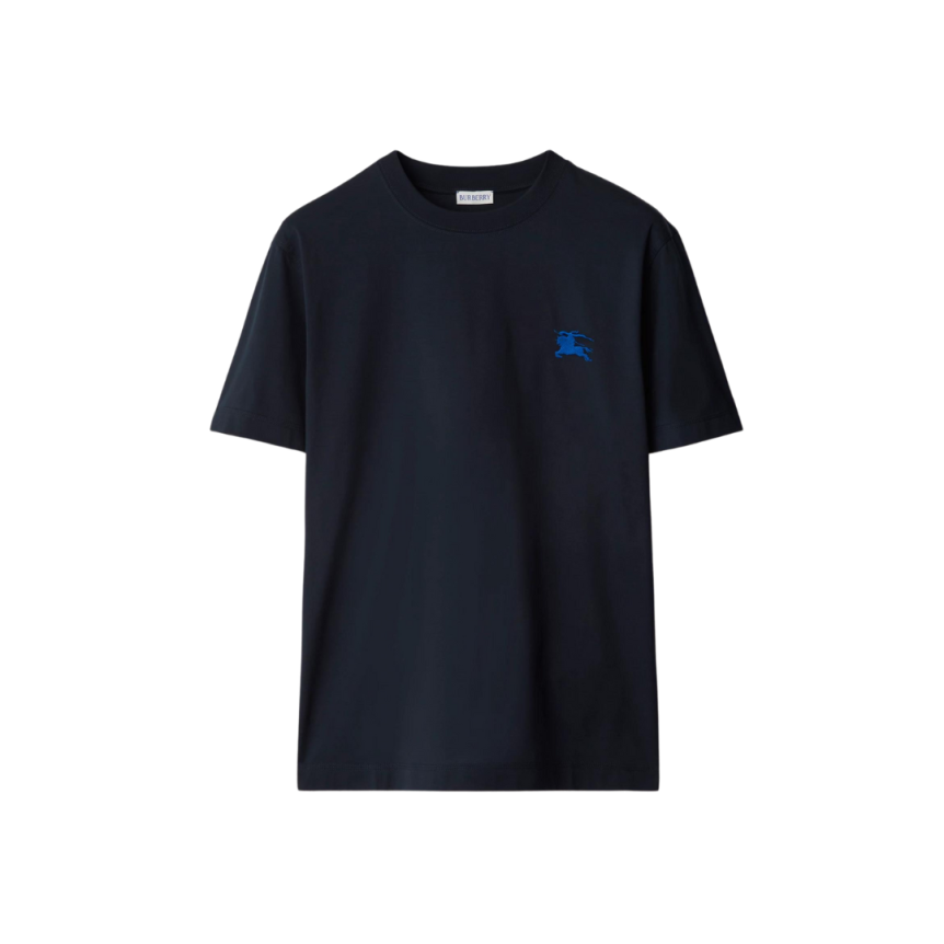 T-shirt manche courte BURBERRY jersey coton bleu marine broderie chevalier bleu