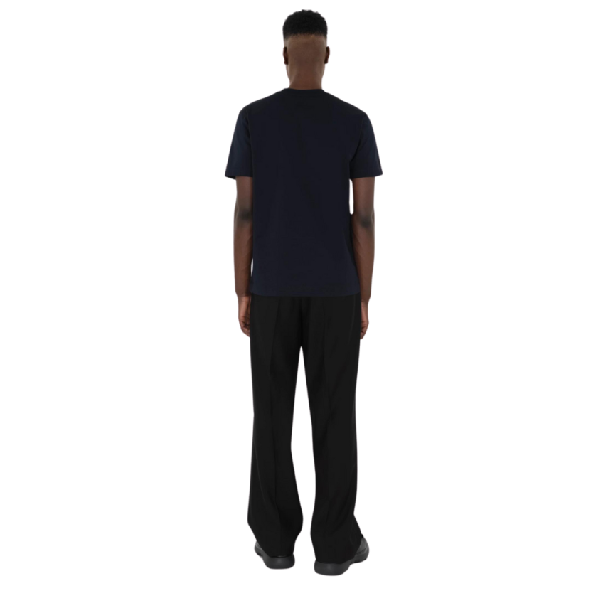 T-shirt manche courte BURBERRY jersey coton bleu marine broderie chevalier bleu