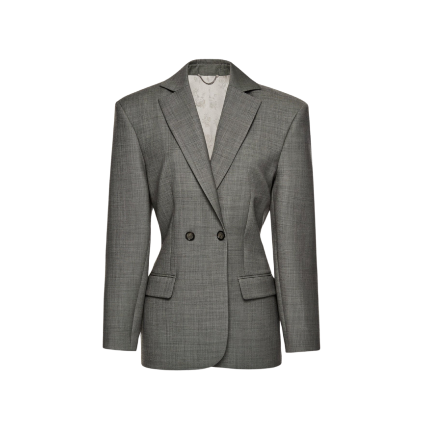 Blazer oversize MAGDA BUTRYM coupe cintrée laine gris