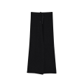 Pantalon ample maille laine noir taille élastique lien