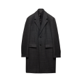 Manteau Prince de Galles laine carreaux gris anthracite
