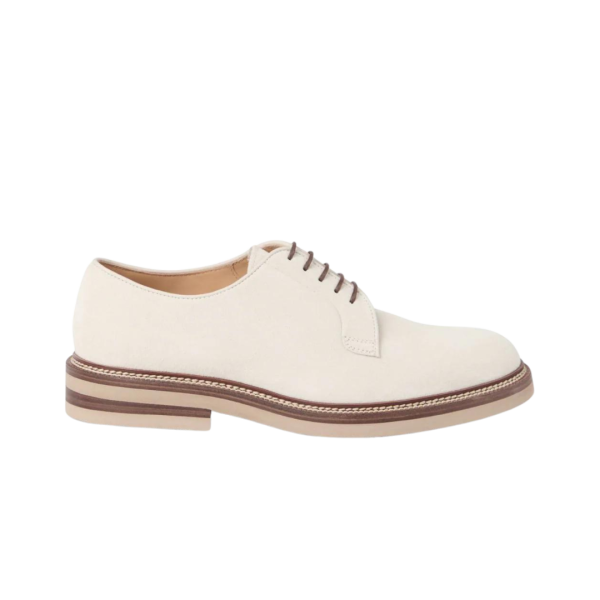 Derbies lacets BRUNELLO CUCINELLI daim beige clair