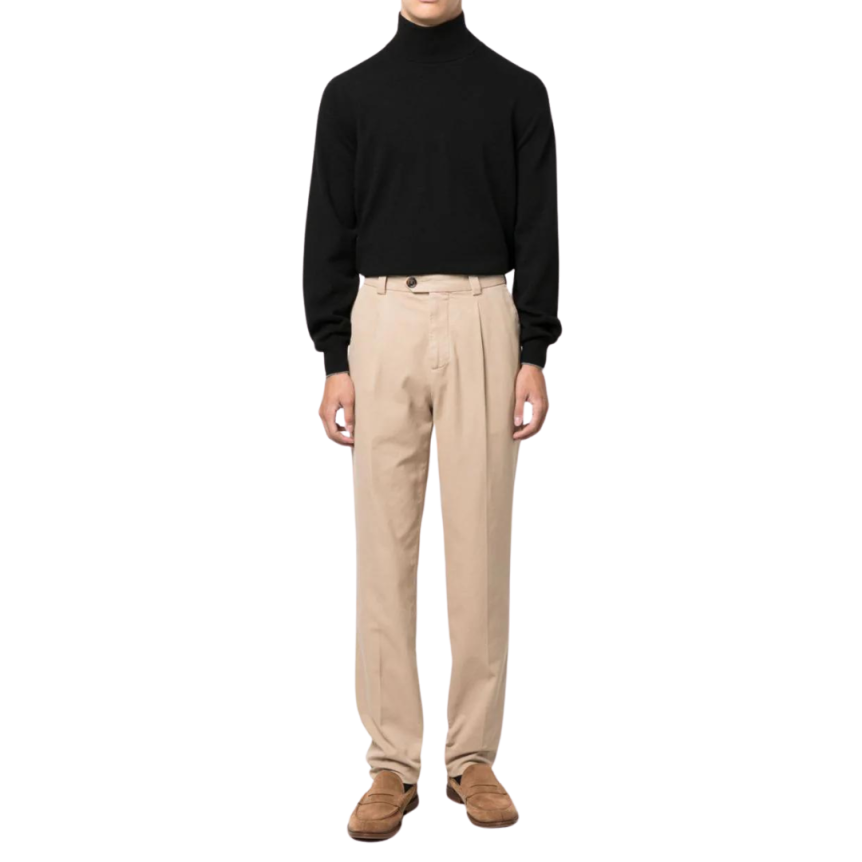 Pull col roulé BRUNELLO CUCINELLI cachemire noir