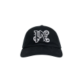 casquette coton noir motif monogrammé PA blanc
