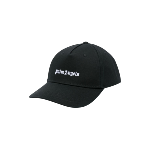 casquette PALM ANGELS  coton sergé noir broderie logo blanc