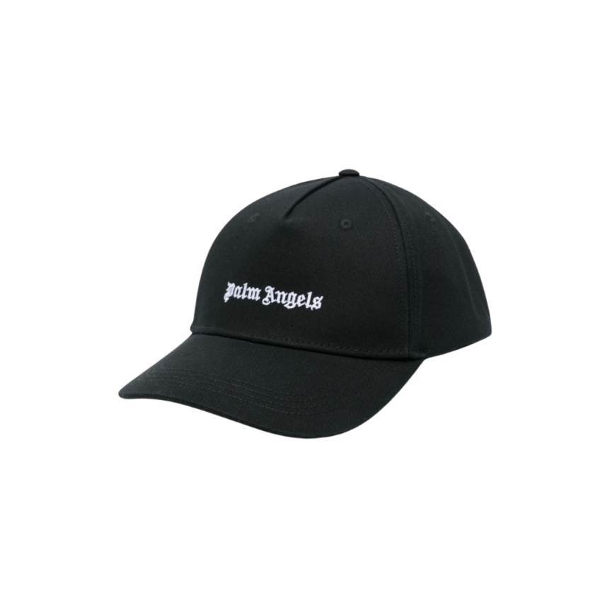 casquette PALM ANGELS  coton sergé noir broderie logo blanc