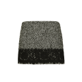 Jupe courte micro-tweed laine coton gris dentelle