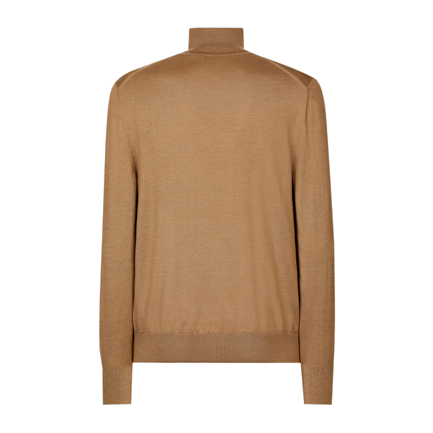 Pull col roulé DOLCE & GABBANA en cachemire et soie camel