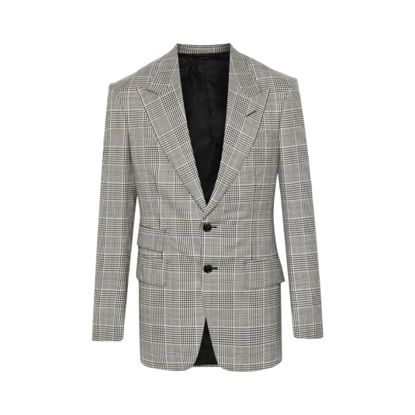 Veste Blazer TOM FORD laine mélangée carreaux Prince de Galles