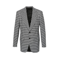 Blazer droit bouton laine motif pied-de-poule