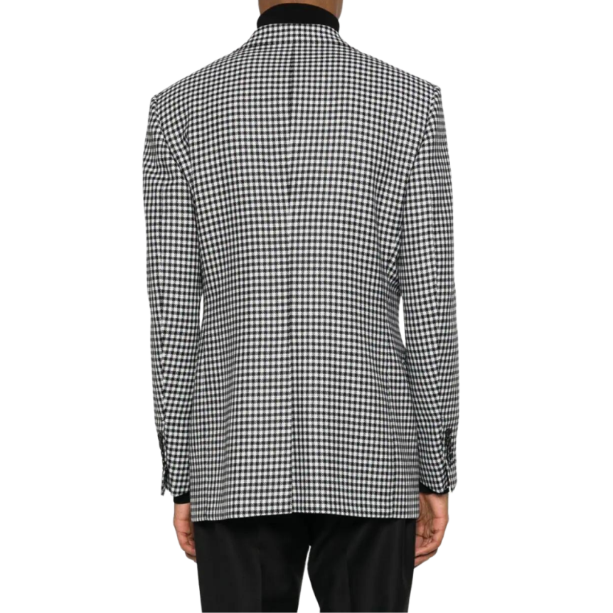 Blazer droit bouton TOM FORD laine motif pied-de-poule