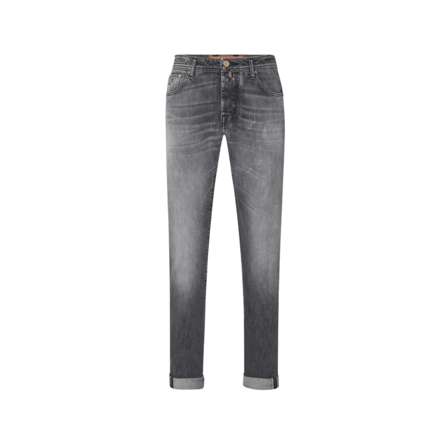 Jean slim régulier JACOB COHEN Bard édition limitée coton gris delavé