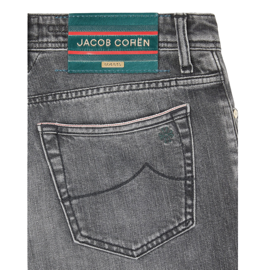 Jean slim régulier JACOB COHEN Bard édition limitée coton gris delavé