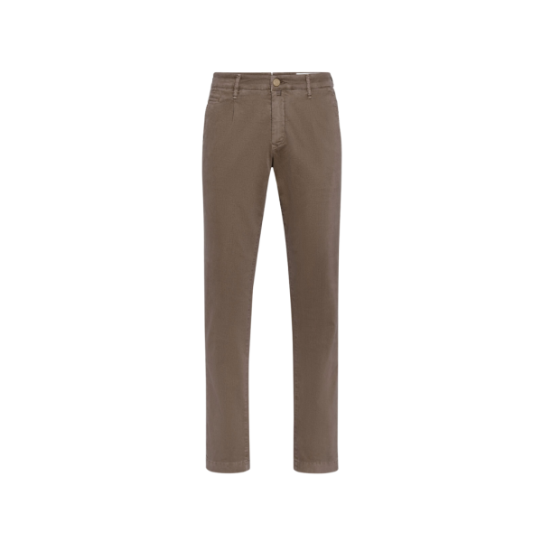 Pantalon chino slim JACOB COHEN Bobby coton marron