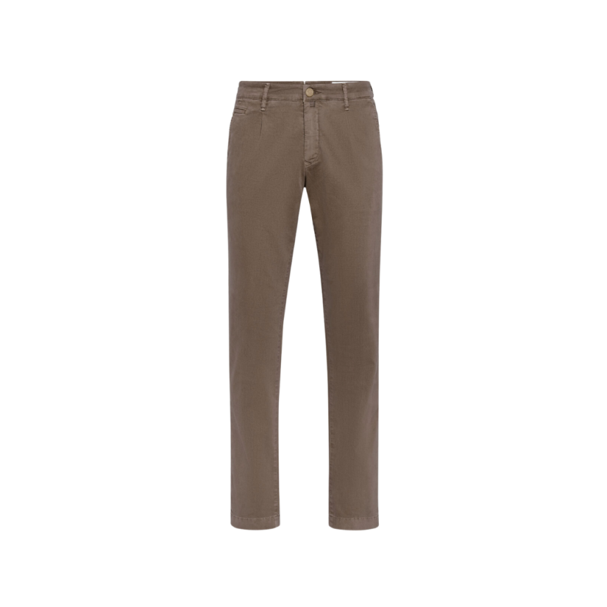Pantalon chino slim JACOB COHEN Bobby coton marron