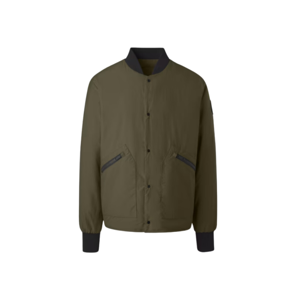 Blouson zippé CANADA GOOSE Boswell coton nylon kaki réversible matelassé