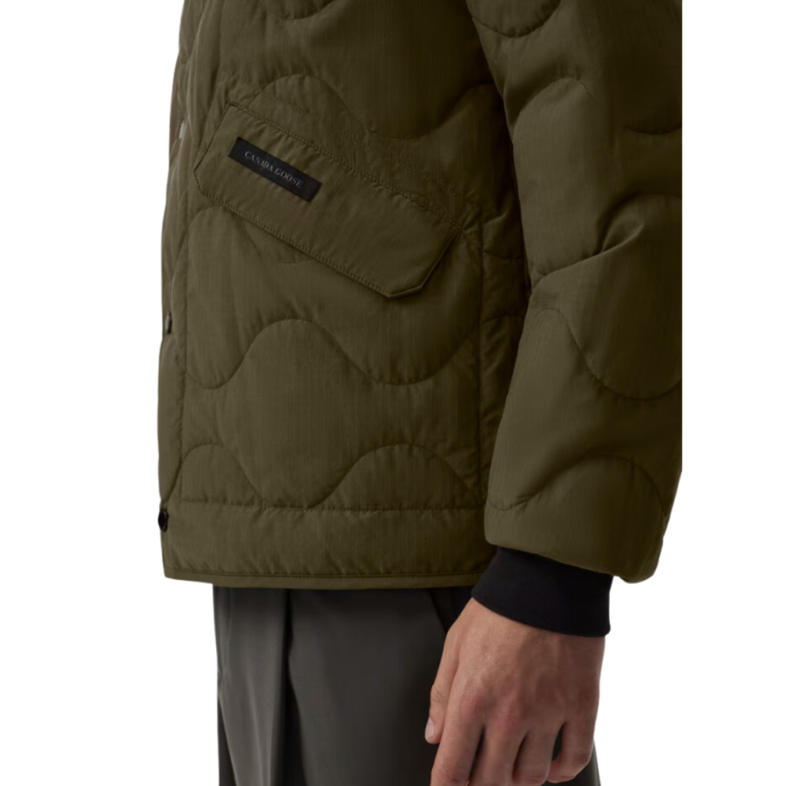 Blouson zippé CANADA GOOSE Boswell coton nylon kaki réversible matelassé