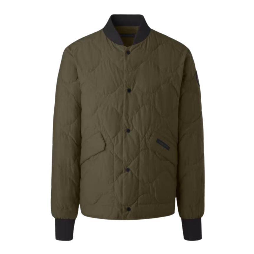 Blouson zippé CANADA GOOSE Boswell coton nylon kaki réversible matelassé