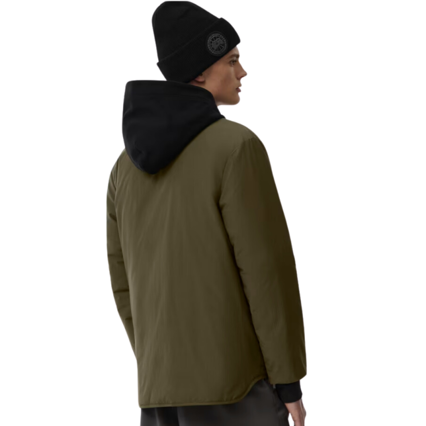 Blouson zippé CANADA GOOSE Boswell coton nylon kaki réversible matelassé