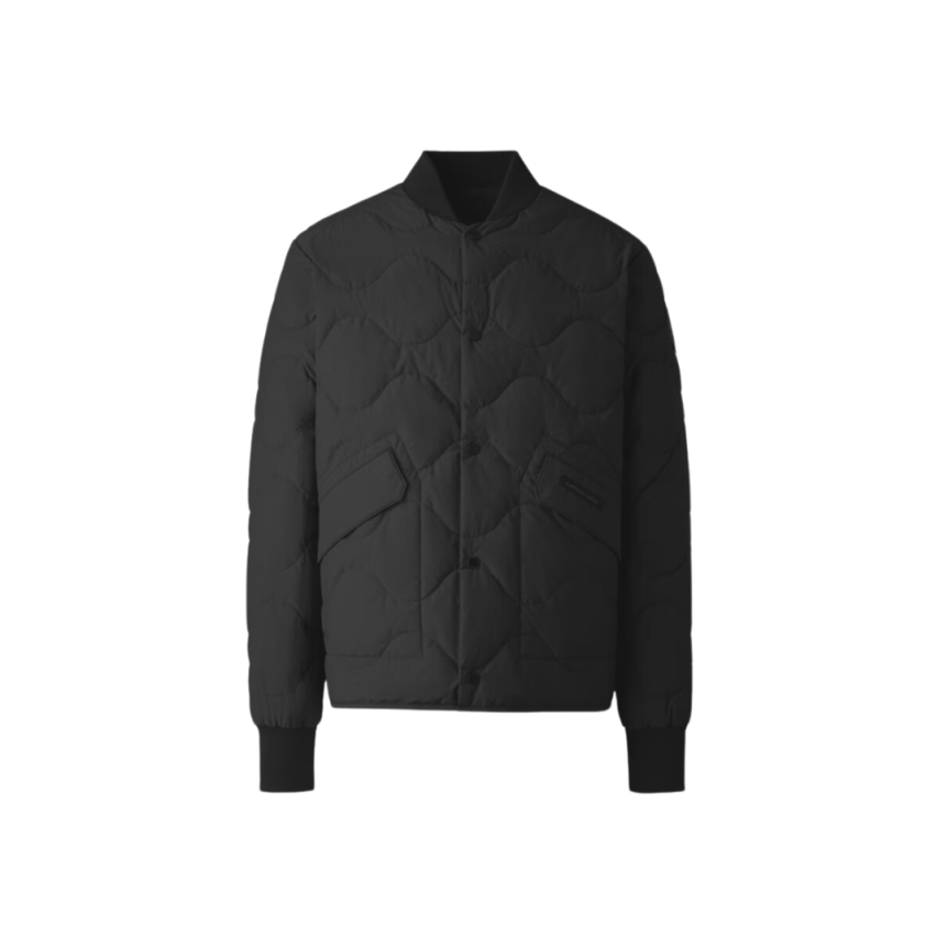 Blouson zippé Boswell coton nylon noir réversible matelassé
