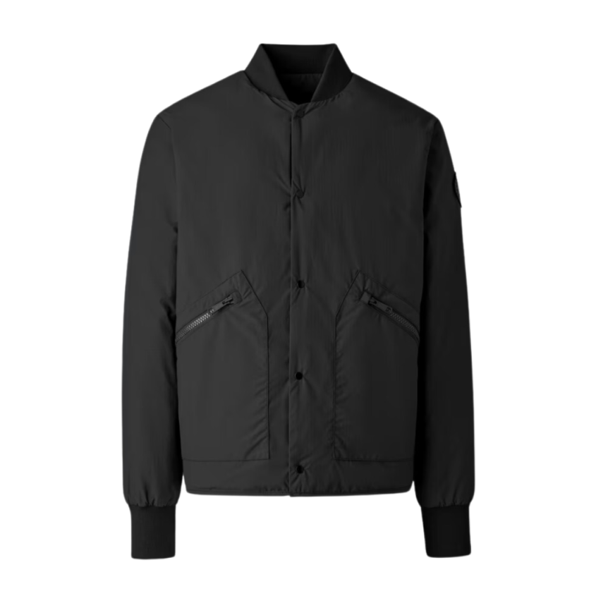 Blouson zippé Boswell coton nylon noir réversible matelassé