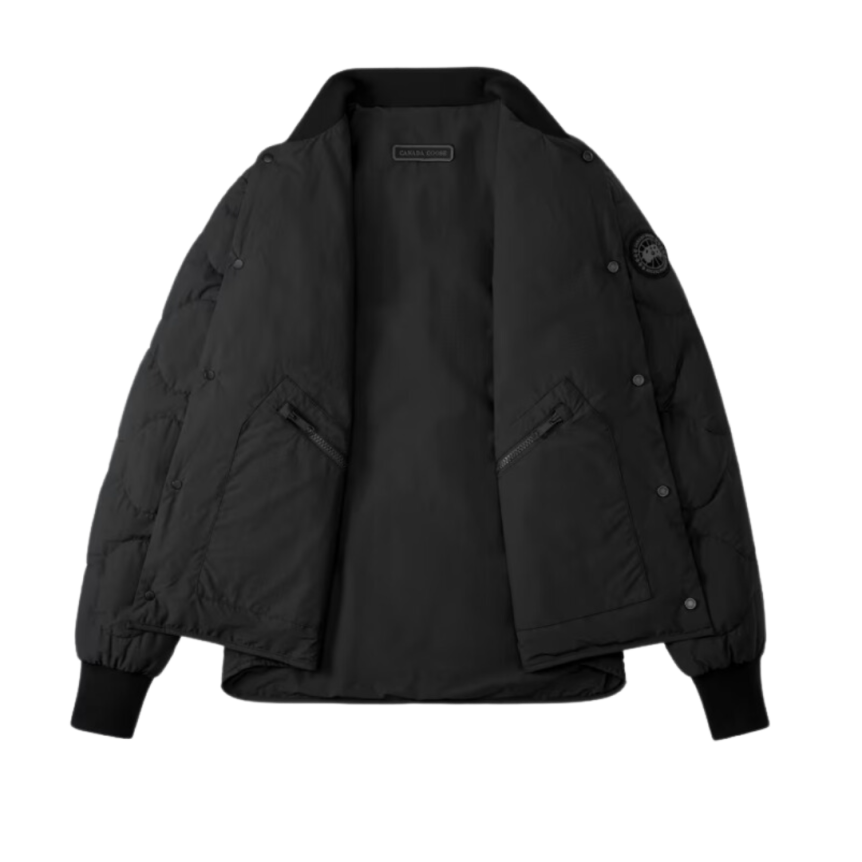 Blouson zippé Boswell coton nylon noir réversible matelassé
