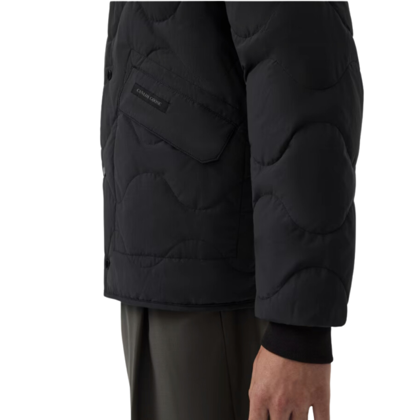 Blouson zippé Boswell coton nylon noir réversible matelassé