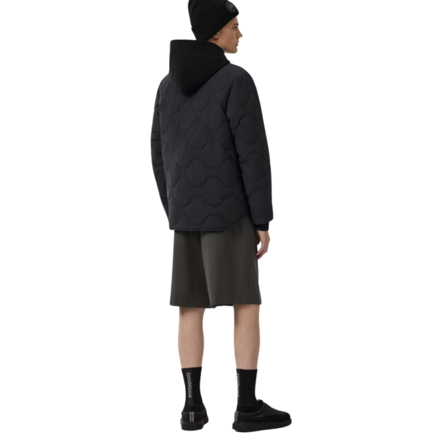Blouson zippé Boswell coton nylon noir réversible matelassé