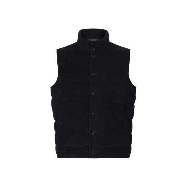 Gilet sans manche DOLCE & GABBANA pression matelassé noir Réédition