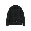 Veste surchemise gris anthracite carreaux noir