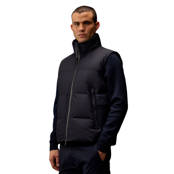 Gilet sans manche zippé CP COMPANY doudoune Metropolis Series noir