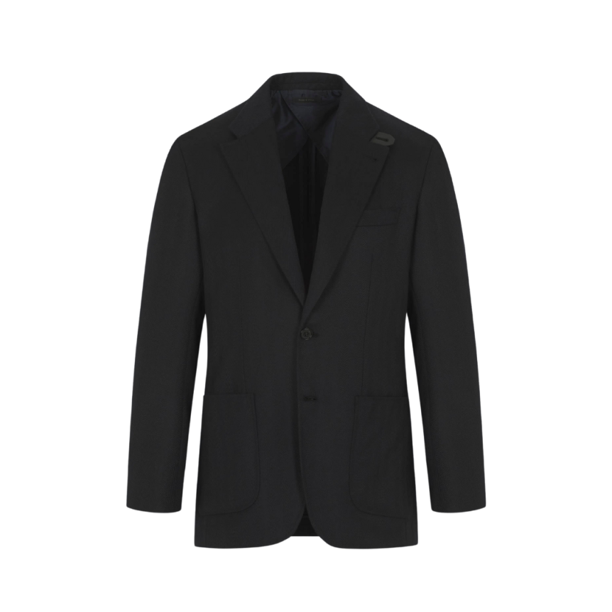 Veste BRIONI Brera à chevrons en laine Super 180’s bleu nuit