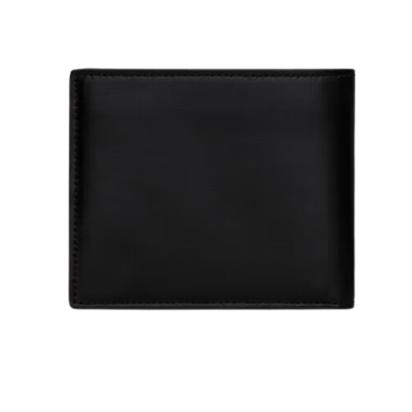 Portefeuille SAINT LAURENT East West Cassandre cuir noir mat YSL noir