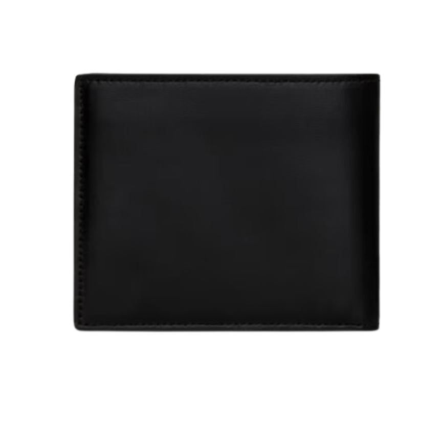 Portefeuille SAINT LAURENT East West Cassandre cuir noir mat YSL noir
