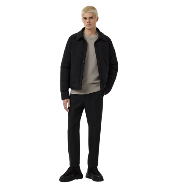 Veste CANADA GOOSE Lodge Coach nylon noir fermeture pressions