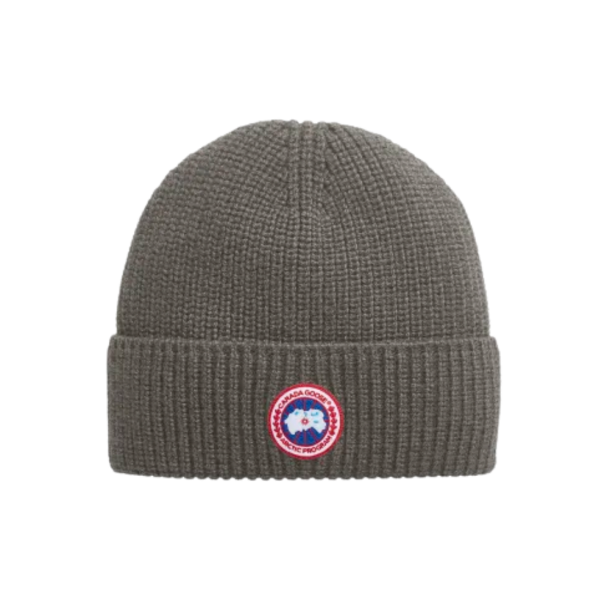 Bonnet CANADA GOOSE Arctic Rib laine mérinos gris