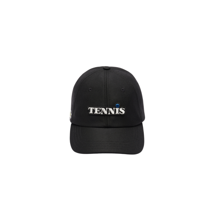 Fashion Show LACOSTE Casquette laine mélangée noir patch Tennis