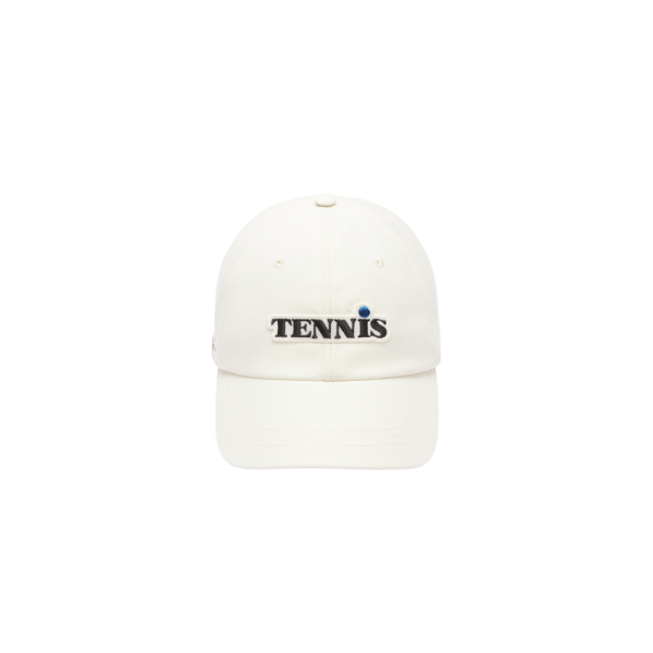 Fashion Show LACOSTE Casquette laine mélangée blanc patch Tennis