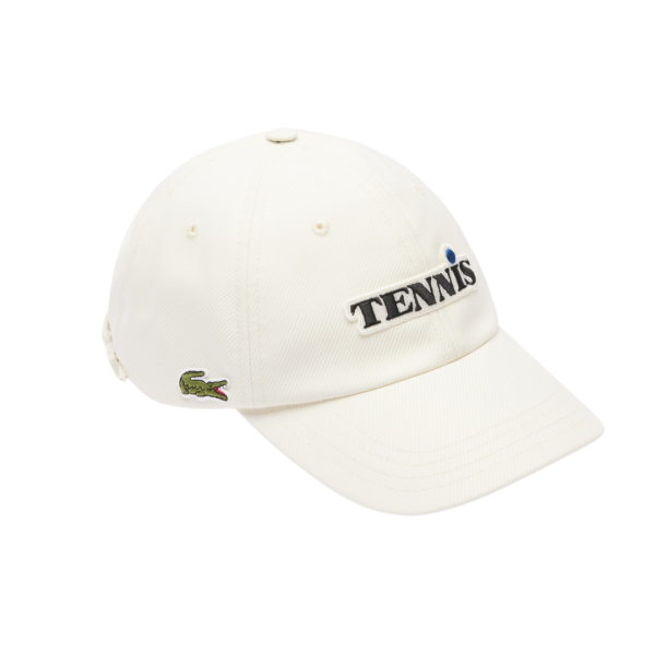 Fashion Show LACOSTE Casquette laine mélangée blanc patch Tennis