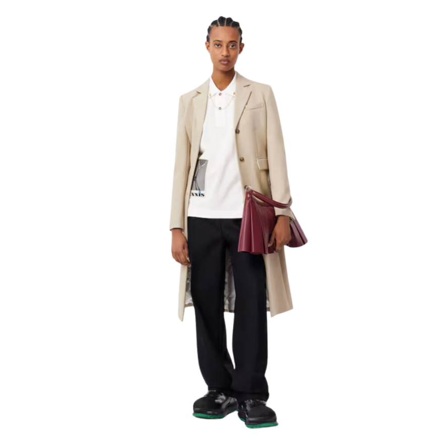 Fashion Show  Polo coton blanc broderie crocodile photo Tennis