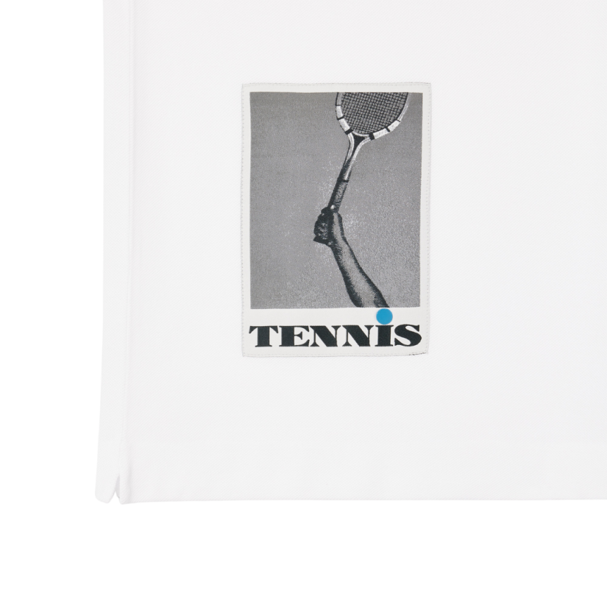 Fashion Show  Polo coton blanc broderie crocodile photo Tennis